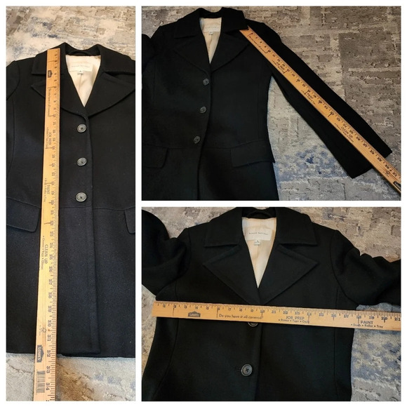 Banana Republic wool black long pea coat - Picture 17 of 17